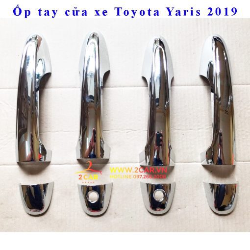 Ốp tay nắm cửa xe Toyota Yaris 2018- 2019- 2020- 2021- 2022 mạ crom cao cấp
