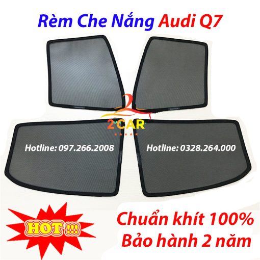 Rèm che nắng chống UV xe Audi Q7 các đời, hàng loại 1 cao cấp - Lắp đế nhựa