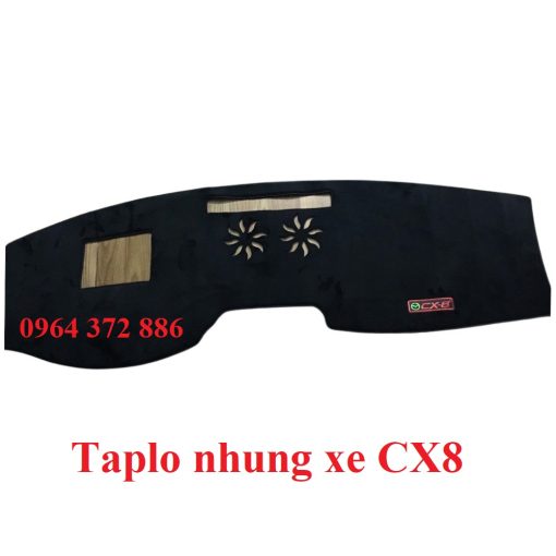 Thảm taplo nhung xe Mazda CX8 đời 2018- 2022 hàng 3 lớp cao cấp, chống nắng nóng hiệu quả