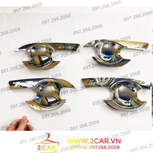 Ốp hõm, ốp chén cửa xe Mazda BT50 2015-2020 mạ crom cao cấp - Hình ảnh 3