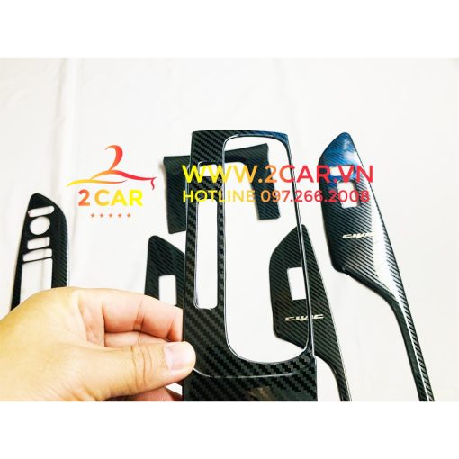 Ốp nội thất Carbon xe Honda Civic 2017 - 2021 Vân Cacbon cao cấp, Hàng Kim loại - Hình ảnh 3