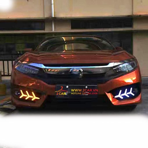 Độ đèn Led gầm xương cá phía trước HONDA CIVIC 2019-2021 Hàng đẹp - Hình ảnh 3