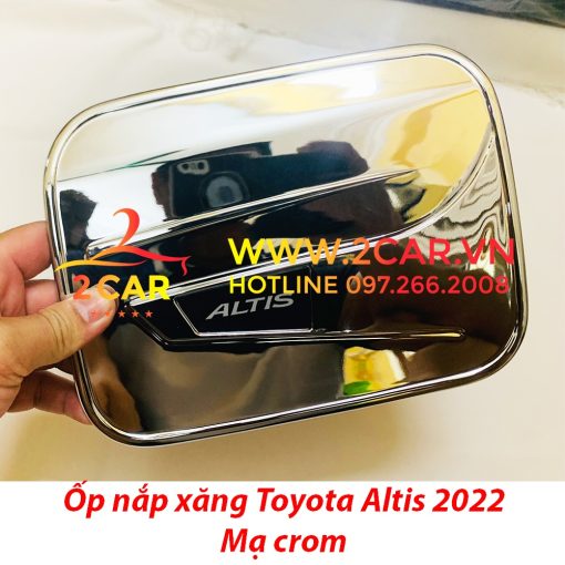Ốp nắp bình xăng xe Toyota Altis 2022, 2023 nhựa ABS mạ crom cao cấp - Ảnh 3