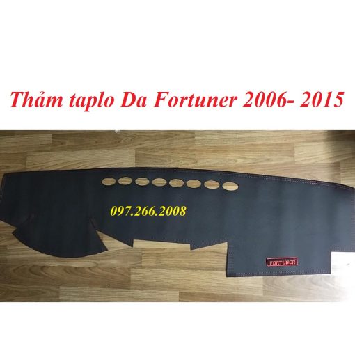 Thảm taplo da carbon xe Fortuner đời 2006 2007 2008 2009 2010 2011 2012 2013 2014 2015 2016 Hàng 3 lớp vân cacbon đẹp - Hình ảnh 2