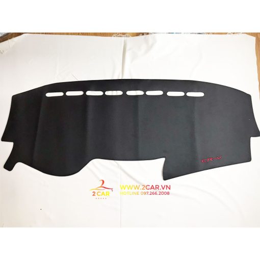 Thảm Taplo Da Cacbon xe Honda CRV 2018 2019 2020 2021 2022 2023 , chống nóng tốt, chống trơn trượt, vừa khít theo xe - Hình ảnh 2