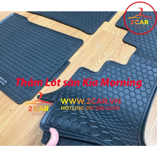 Thảm sàn, lót sàn xe KIA MORNING chất liệu cao su đúc không mùi, không thấm nước – Mẫu NISSIN - Ảnh 3