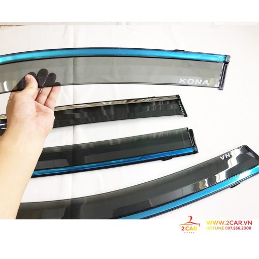 Vè Che Mưa Xe Hyundai Kona 2019- 2020 2021 20222 2023 chỉ mạ Crom cao cấp - Hình ảnh 3