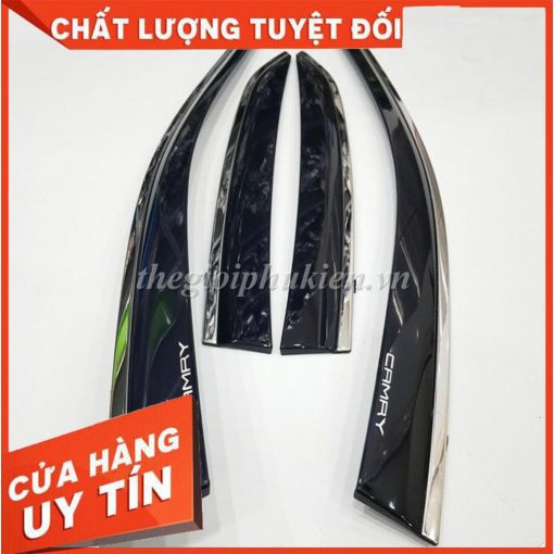 Vè che mưa xe Toyota Camry 2019 - 2021- 2022 chỉ mạ INOX hàng cao cấp loại 1 - Hình ảnh 3