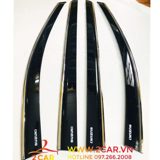 Vè che mưa xe Suzuki XL7, XL-7, Ertiga 2019- 2020 2021 2022 2023 chỉ inox cao cấp - Hình ảnh 3
