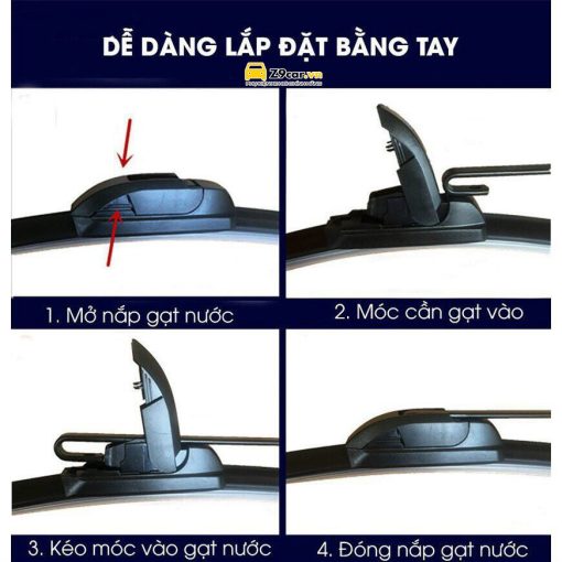 Gạt Mưa Xe Toyota Rush Thương Hiệu Bosch Chính Hãng - Giá 1 đôi size 24-16 - Hình ảnh 3