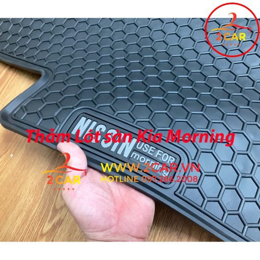 Thảm sàn, lót sàn xe KIA MORNING chất liệu cao su đúc không mùi, không thấm nước – Mẫu NISSIN - Ảnh 4