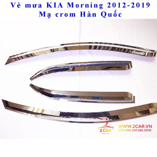 Vè che mưa xe Kia Morning 2012- 2013 2014 2015 2016 2017 2018 2019 2020 mạ cao cấp Auto Clover - Hình ảnh 4