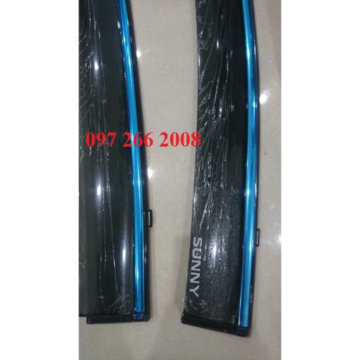 Vè che mưa xe Nissan Sunny đời 2013- 2021, 2022 - Hàng chỉ mạ crom cao cấp - Hình ảnh 4