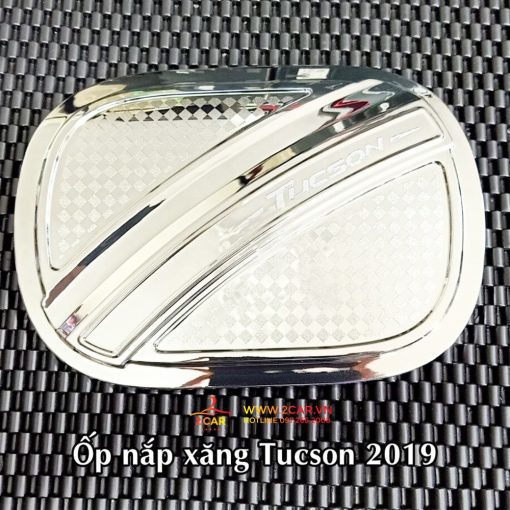 Ốp Nắp Bình Xăng Xe Hyundai Tucson 2019- 2021 mạ crom cao cấp - Hình ảnh 4