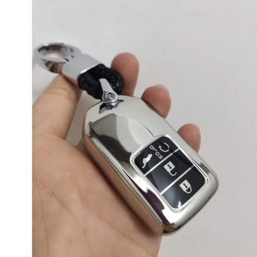 Ốp Chìa Khóa, bao bọc chìa khóa Silicon Tráng Gương Xe Honda CITY, CIVIC, CRV, BRIO, JAZZ 2018- 2023 - kèm móc treo - Ảnh 4