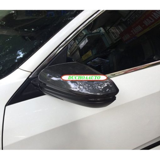 Ốp gương chiếu hậu carbon xe Honda Civic 2016 - 2021 vân Cacbon cao cấp- 1 bộ 2 chiếc - Hình ảnh 4