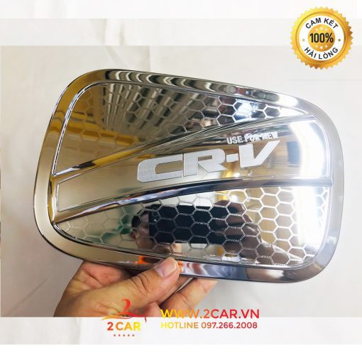 Ốp Nắp Bình Xăng Xe Honda CRV 2018- 2019 - 2020- 2021- 2022 -2023 mạ crom cao cấp - Hình ảnh 4