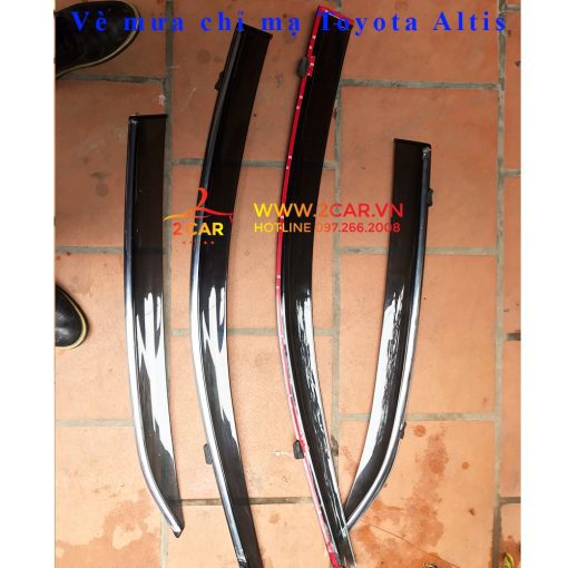 Vè che mưa xe Toyota Altis 2008 - 2021, 2022, 2023 chỉ Inox cao cấp nhất thị trường - Hình ảnh 5