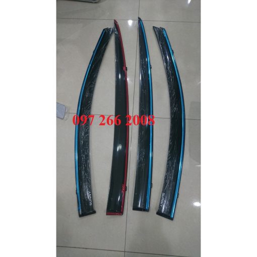 Vè che mưa xe Nissan Sunny đời 2013- 2021, 2022 - Hàng chỉ mạ crom cao cấp - Hình ảnh 5