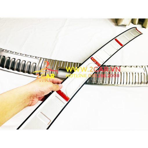 Ốp chống trày cốp trong, ngoài xe MG HS chất liệu inox cao cấp, chống sước cốp MG HS - Ảnh 5