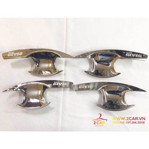 Ốp tay nắm, Hõm Cửa Xe Honda Civic 2016 - 2021 Mạ Crom cao cấp- Giá 1 bộ - Hình ảnh 5