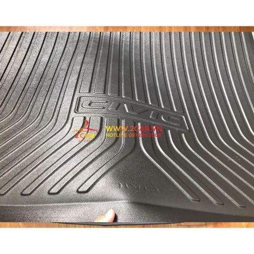 Lót cốp nhựa dẻo xe Honda Civic 2016 - 2021 cao cấp- Hàng dày dặn - Hình ảnh 5