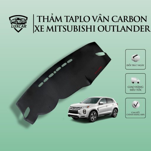 Thảm Taplo Da Carbon xe Outlander 2017- 2021 chất liệu cao cấp - Hình ảnh 5