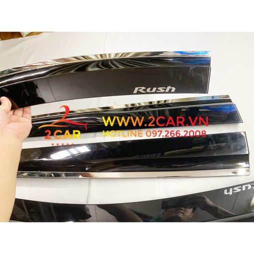 Vè che mưa xe Toyota Rush 2018-2021 chỉ inox cao cấp nhất, Vè chắn mưa Rush chỉ inox - Hình ảnh 5