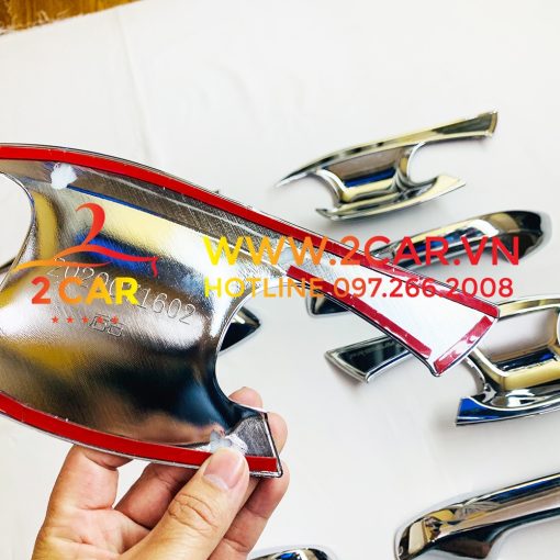 Ốp tay nắm, hõm cửa xe Kia K3 2021-2022 mạ crom cao cấp - Hình ảnh 5
