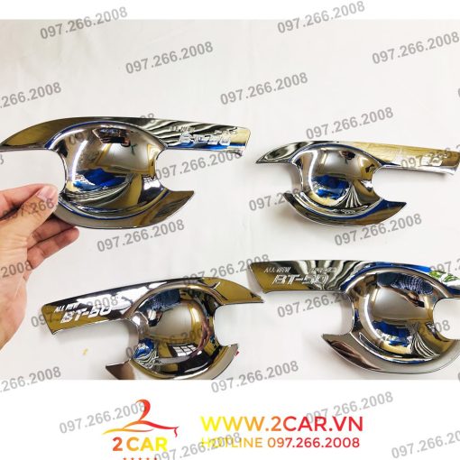 Ốp hõm, ốp chén cửa xe Mazda BT50 2015-2020 mạ crom cao cấp - Hình ảnh 5