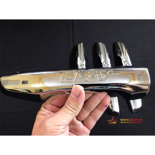 Ốp tay nắm, hõm cửa xe Honda CRV 2018- 2019 2020 2021 2022 2023 mạ crom cao cấp - Hình ảnh 6