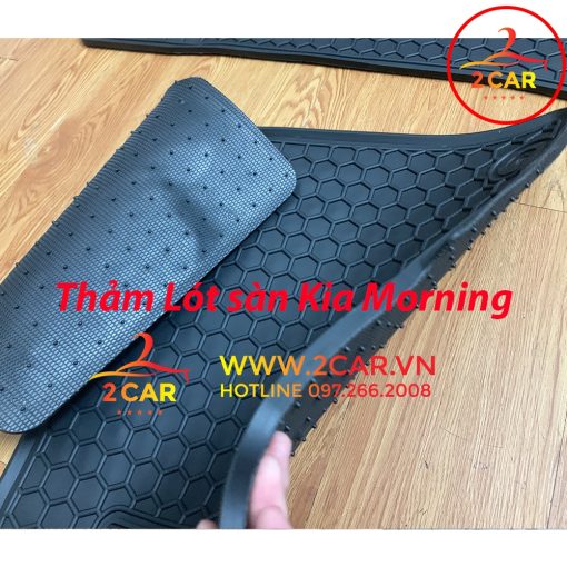 Thảm sàn, lót sàn xe KIA MORNING chất liệu cao su đúc không mùi, không thấm nước – Mẫu NISSIN - Ảnh 6