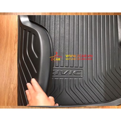 Lót cốp nhựa dẻo xe Honda Civic 2016 - 2021 cao cấp- Hàng dày dặn - Hình ảnh 6