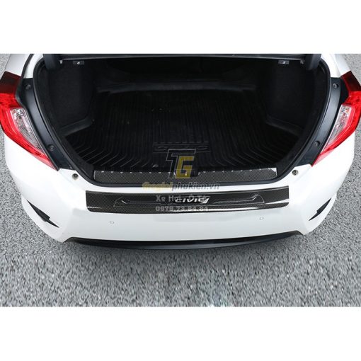 Ốp chống trầy cốp trong, ngoài Carbon xe Honda Civic 2016 - 2021 - vân cacbon cao cấp - Ảnh 6