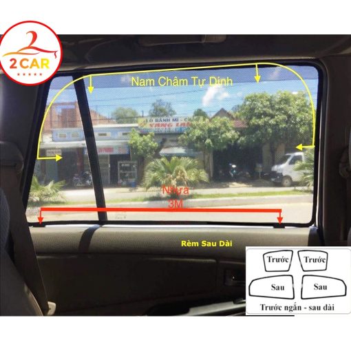 Rèm che nắng xe Toyota Rush 2018 - 2019- 2020- 2021- 2022 có nam châm cao cấp - Hình ảnh 6