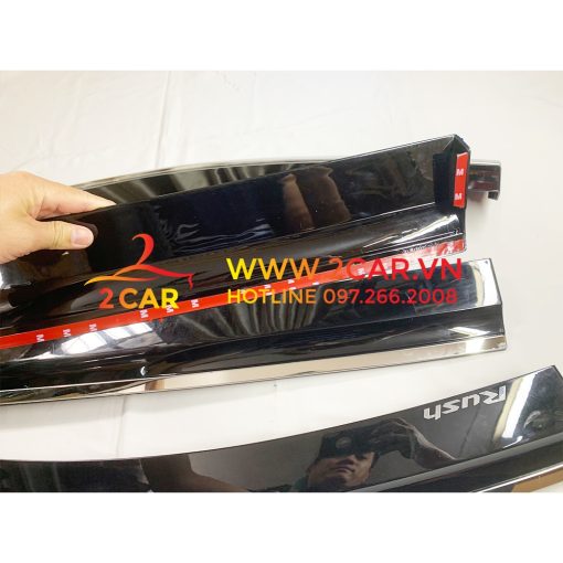 Vè che mưa xe Toyota Rush 2018-2021 chỉ inox cao cấp nhất, Vè chắn mưa Rush chỉ inox - Hình ảnh 6