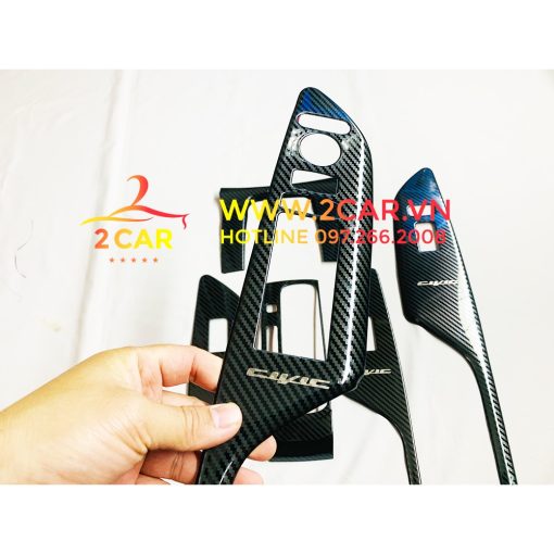Ốp nội thất Carbon xe Honda Civic 2017 - 2021 Vân Cacbon cao cấp, Hàng Kim loại - Hình ảnh 6