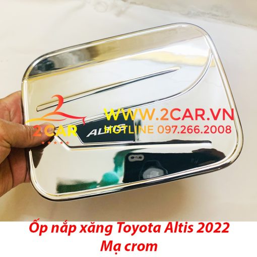 Ốp nắp bình xăng xe Toyota Altis 2022, 2023 nhựa ABS mạ crom cao cấp - Ảnh 6