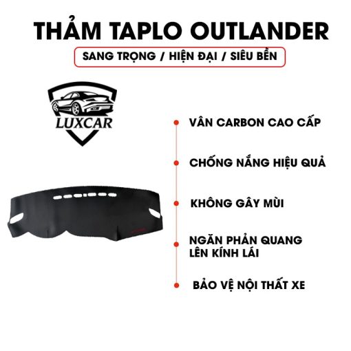 Thảm Taplo Da Carbon xe Outlander 2017- 2021 chất liệu cao cấp - Hình ảnh 7