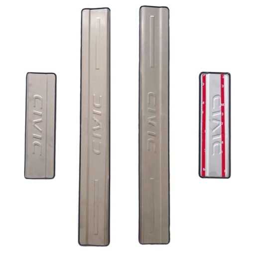 Ốp Bậc Cửa, Nẹp Bước Chân Trong, Ngoài Xe Honda Civic 2016 - 2021 Chất liệu inox cao cấp - Hình ảnh 8
