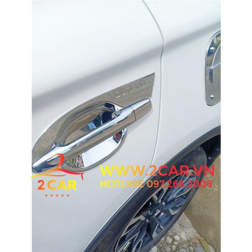 Ốp tay nắm, hõm cửa xe Mitsubishi Outlander 2016 - 2021 mạ crom cao cấp - Giá 1 bộ - Hình ảnh 8