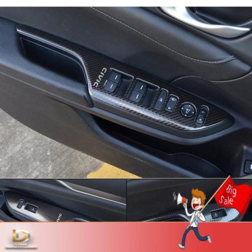 Ốp nội thất Carbon xe Honda Civic 2017 - 2021 Vân Cacbon cao cấp, Hàng Kim loại - Hình ảnh 8