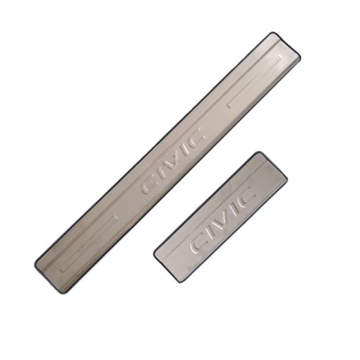 Ốp Bậc Cửa, Nẹp Bước Chân Trong, Ngoài Xe Honda Civic 2016 - 2021 Chất liệu inox cao cấp - Hình ảnh 9