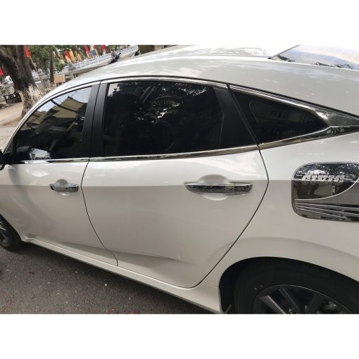 Nẹp viền chân kính, cong kính xe Honda Civic đời 2016 - 2021 Hàng inox cao cấp - Hình ảnh 9