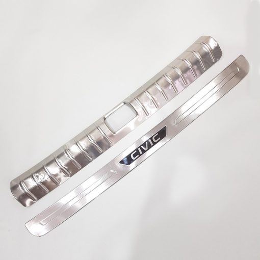 Chống trầy cốp trong, ngoài xe Honda Civic 2016- 2021 chất liệu Inox sáng bóng - Hình ảnh 9