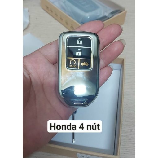 Ốp Chìa Khóa, bao bọc chìa khóa Silicon Tráng Gương Xe Honda CITY, CIVIC, CRV, BRIO, JAZZ 2018- 2023 - kèm móc treo - Ảnh 10