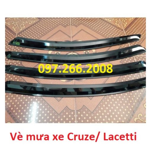 Vè che mưa nhựa đen xe Chevrolet Cruze, Lacetti 2003- 2020, 2021 - Hàng đẹp