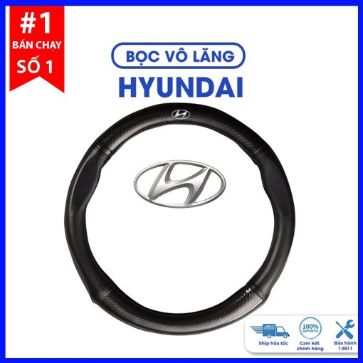 Bọc vô lăng carbon xe Hyundai I10, I20, I30, Accent, Santafe, Tucson, Kona, Getz, Avante, Elantra, Creta - Hình ảnh 3