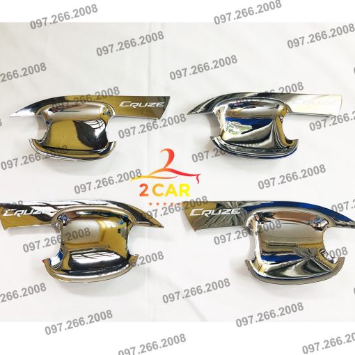 Ốp tay nắm, hõm cửa xe Cruze 2009 2010 2011 2012 2013 2014 2015 2016 2017 2018 2019 2020 Nhựa ABS mạ crom cao cấp - Hình ảnh 3