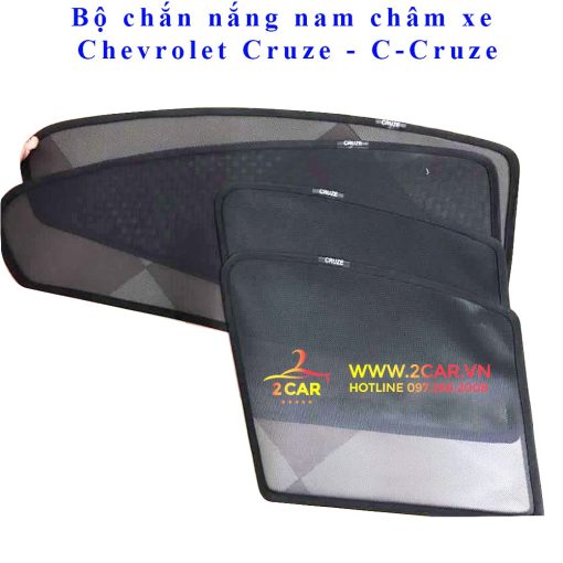 Rèm che nắng xe Chevrolet Cruze đời 2016 2017 2018 2019 2020 2021 - Đế nhựa cao cấp, Vừa khít xe, che nắng hiệu quả - Hình ảnh 3